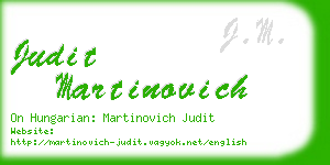 judit martinovich business card